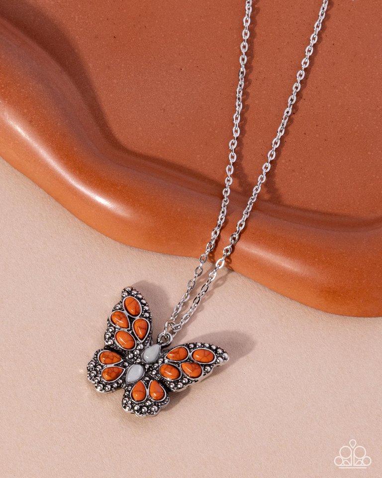 Santa Fe Satisfaction - Orange - Paparazzi Necklace Image