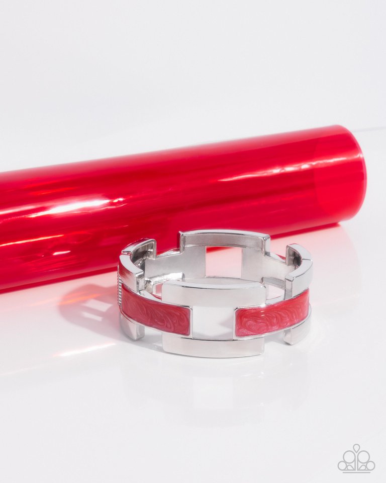 Modern Merger - Red - Paparazzi Bracelet Image