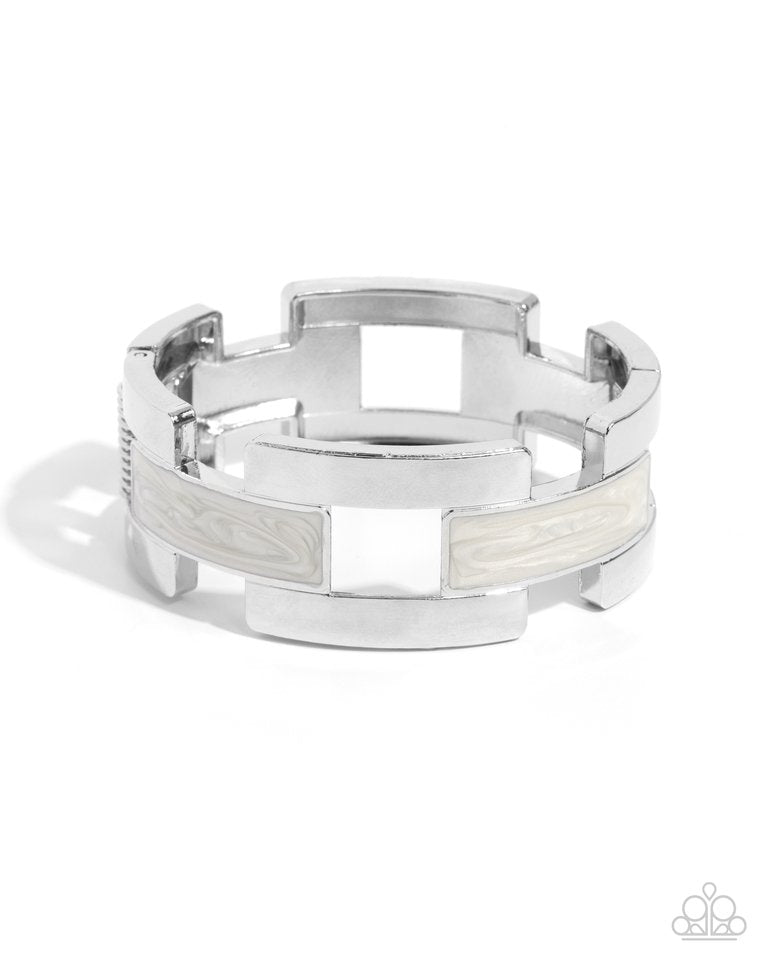 Modern Merger - White - Paparazzi Bracelet Image