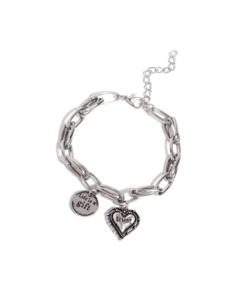 Life Is A Gift - Silver - Paparazzi Bracelet Image