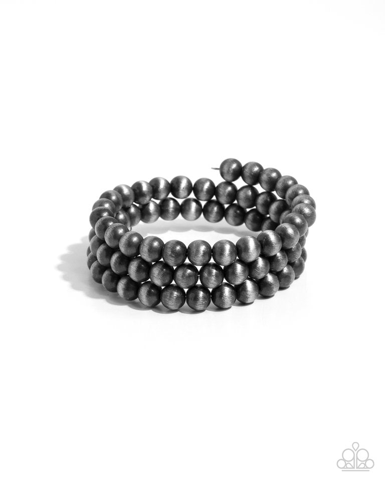 Coiled Catwalk - Silver - Paparazzi Bracelet Image