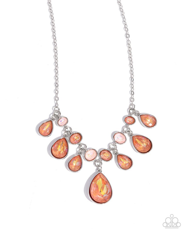 Talented Teardrops - Orange - Paparazzi Necklace Image