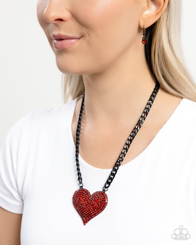 Affectionate Action - Red - Paparazzi Necklace Image