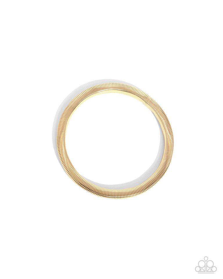 Stubborn Simplicity - Gold - Paparazzi Bracelet Image