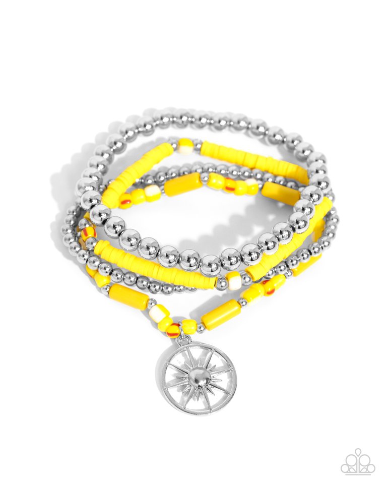 Nuanced Navigator - Yellow - Paparazzi Bracelet Image