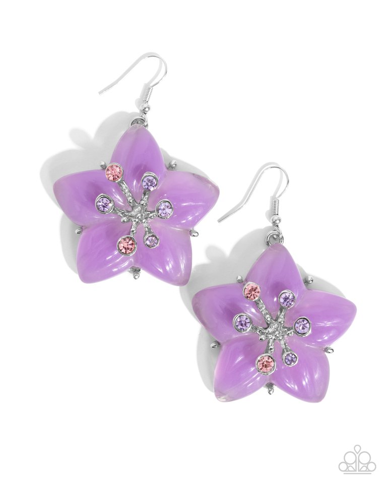 Summer Sprigs - Purple - Paparazzi Earring Image