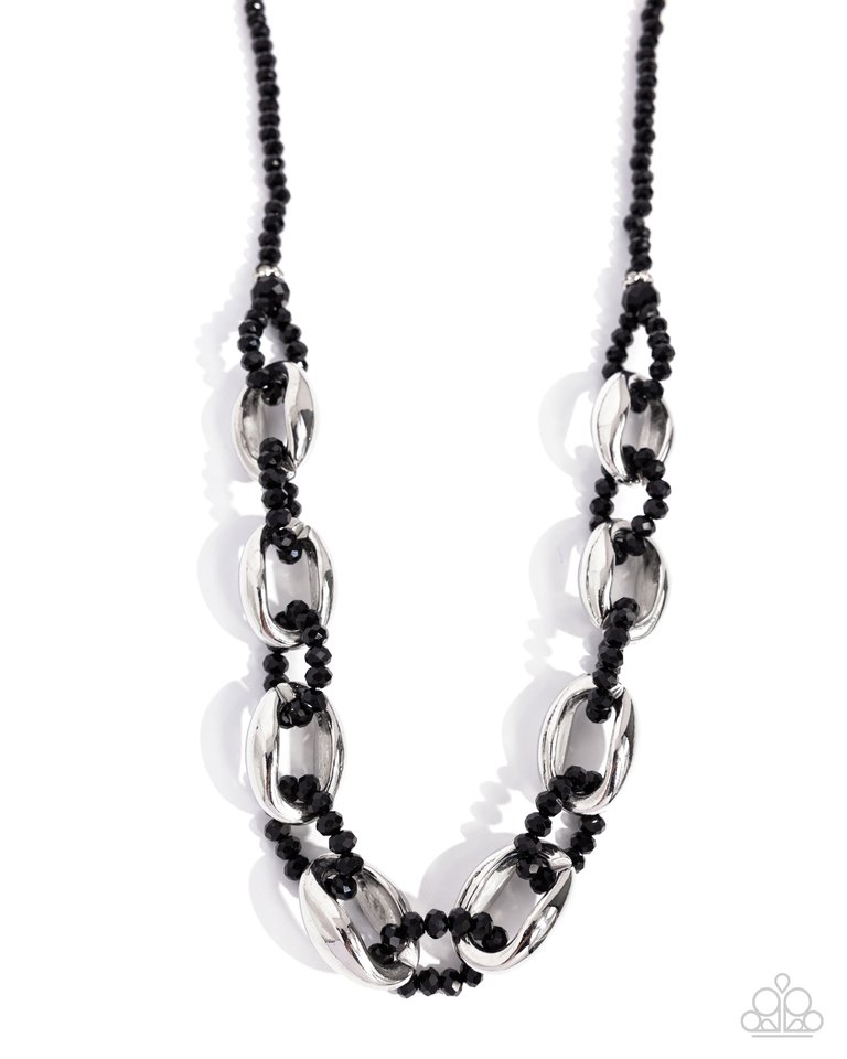 Flickering Fact - Black - Paparazzi Necklace Image