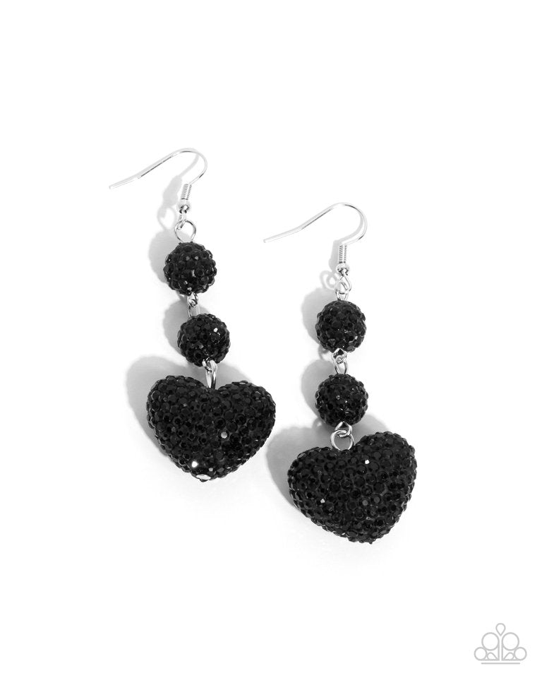 Vision in Shimmer - Black - Paparazzi Earring Image