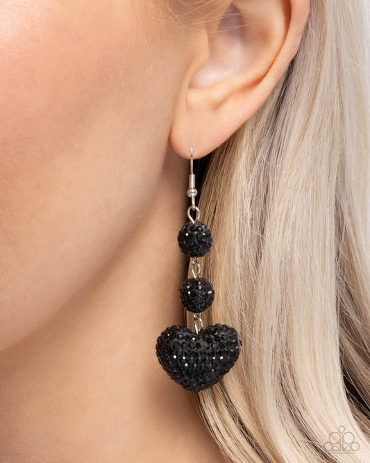 Vision in Shimmer - Black - Paparazzi Earring Image