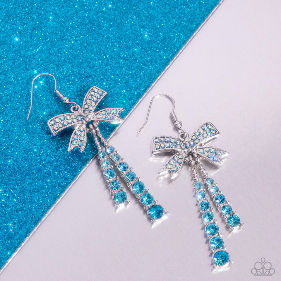 Date Night Decadence - Blue - Paparazzi Earring Image