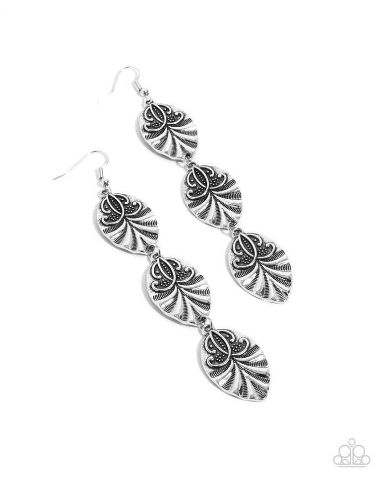 Rustic Range - Silver - Paparazzi Earring Image