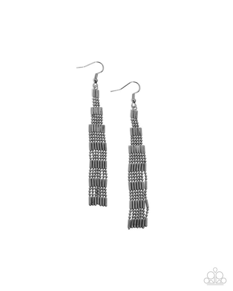 Empire State Etiquette - Black - Paparazzi Earring Image