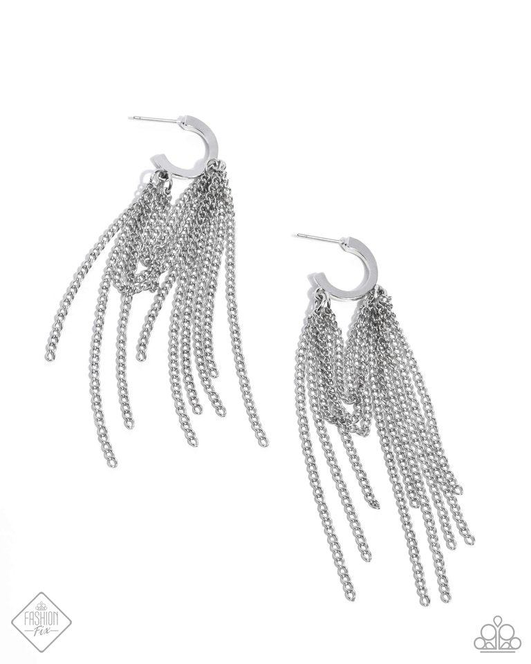 Copious Caliber - Silver - Paparazzi Earring Image