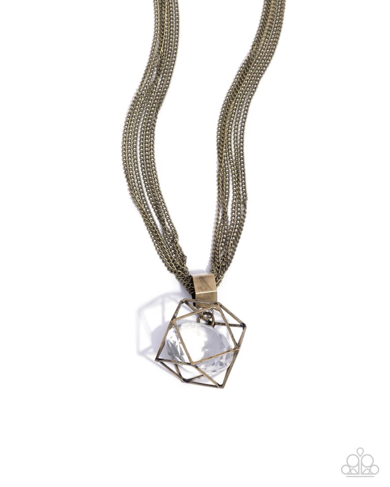 Eager Elegance - Brass - Paparazzi Necklace Image