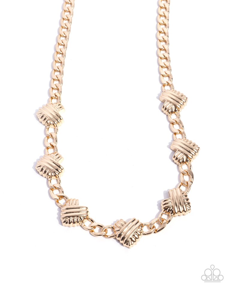 Mingling Medley - Gold - Paparazzi Necklace Image