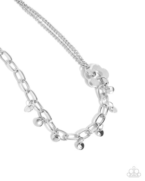 Magic Merger - Silver - Paparazzi Necklace Image