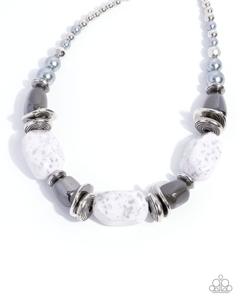 In Good Glazes - Silver - Paparazzi Necklace Image