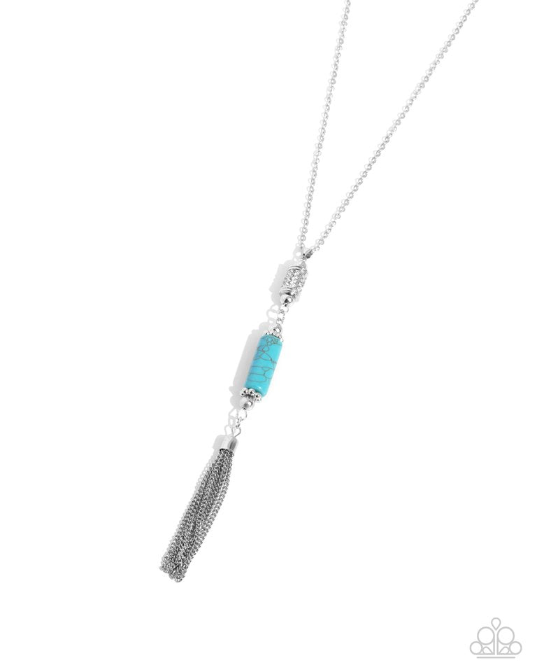 Vertical Vacation - Blue - Paparazzi Necklace Image