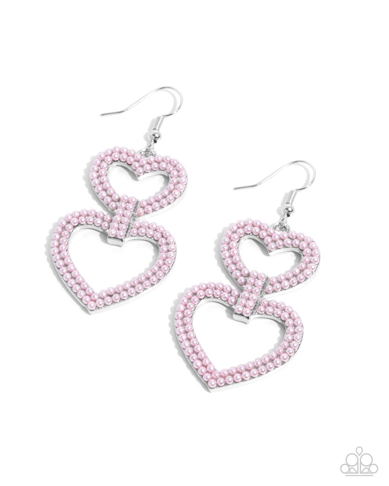 Dedicated Darling - Pink - Paparazzi Earring Image