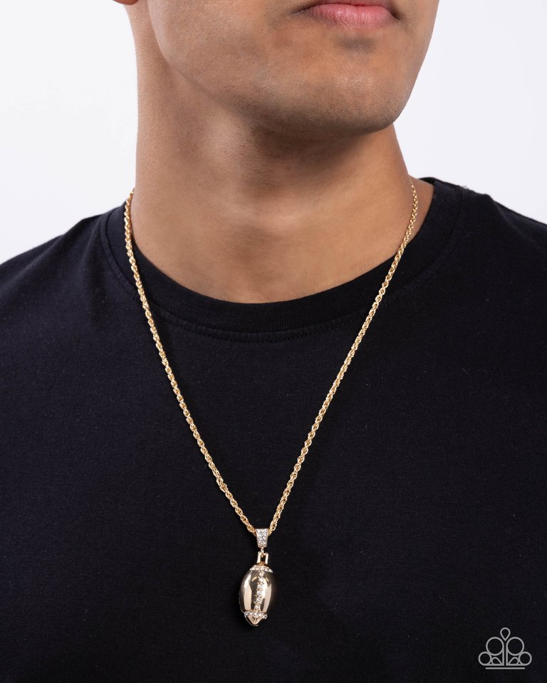 Football Future - Gold - Paparazzi Necklace Image