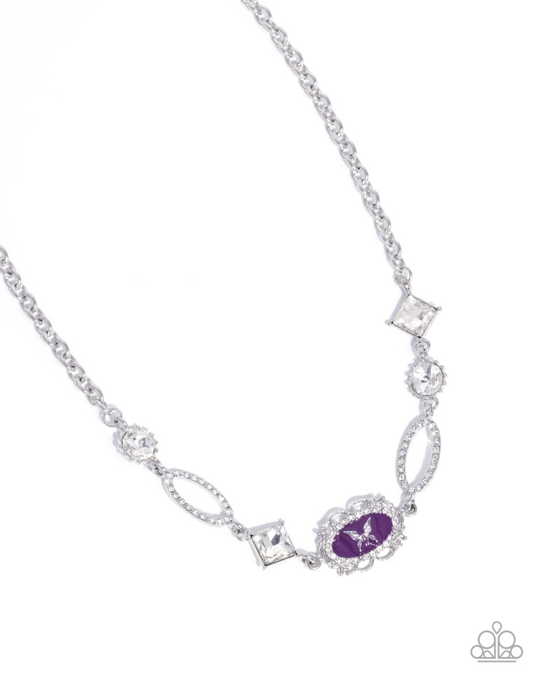 Aerial Approval - Purple - Paparazzi Necklace Image