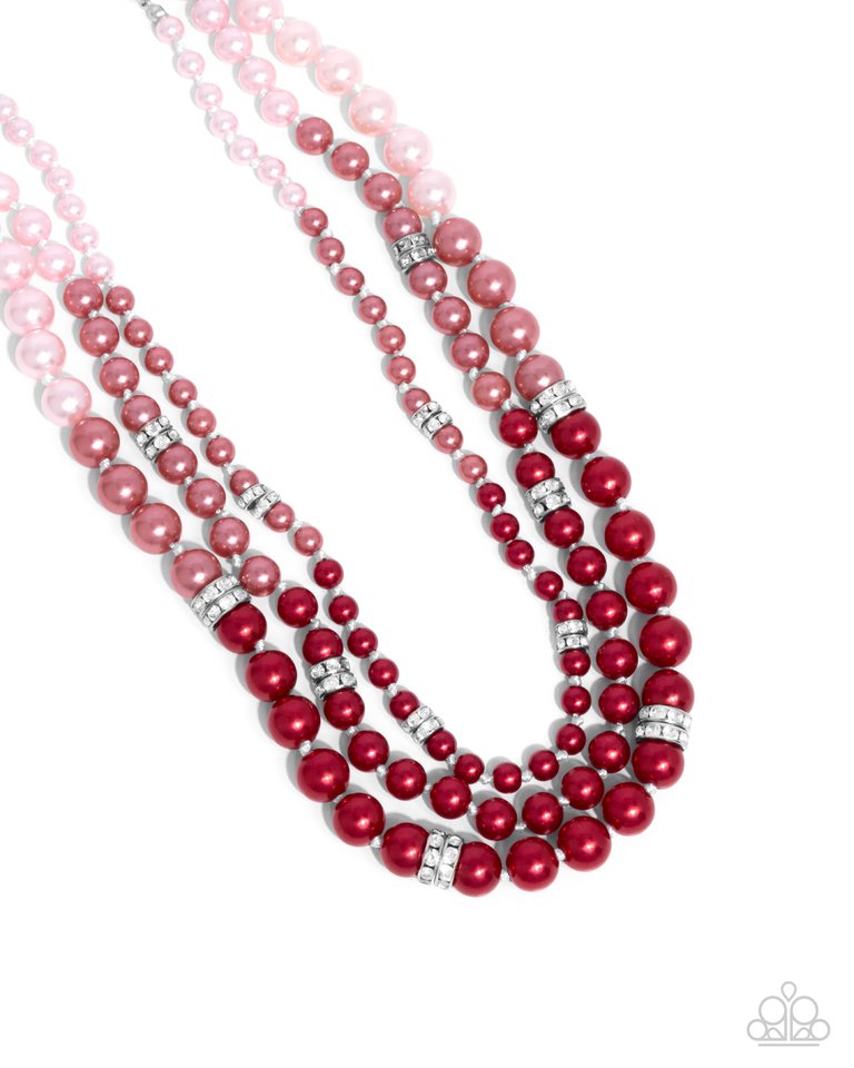 Ombré Ornament - Red - Paparazzi Necklace Image