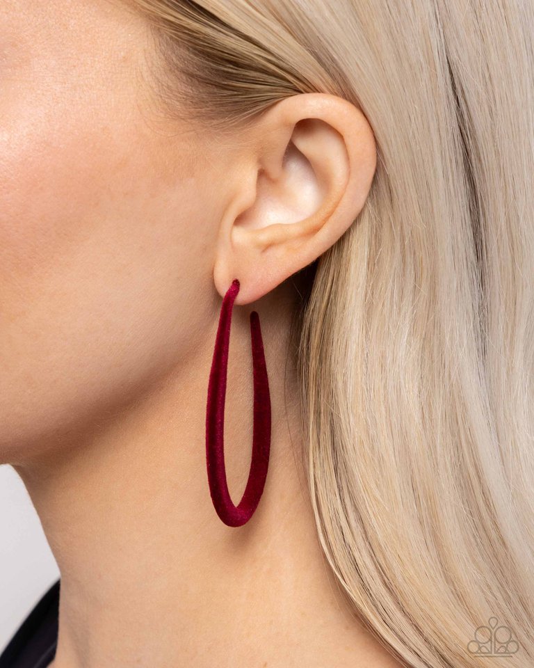 The Right Angle - Red - Paparazzi Earring Image