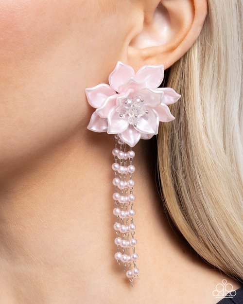 Lotus Length - Paparazzi Earring Image