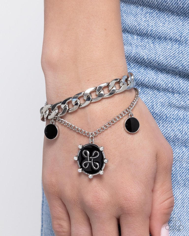 Preppy Present - Black - Paparazzi Bracelet Image