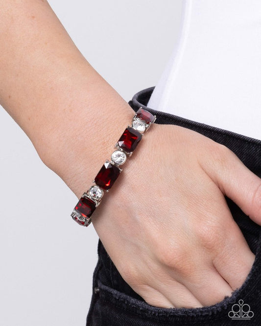 Tonight Only! - Red - Paparazzi Bracelet Image