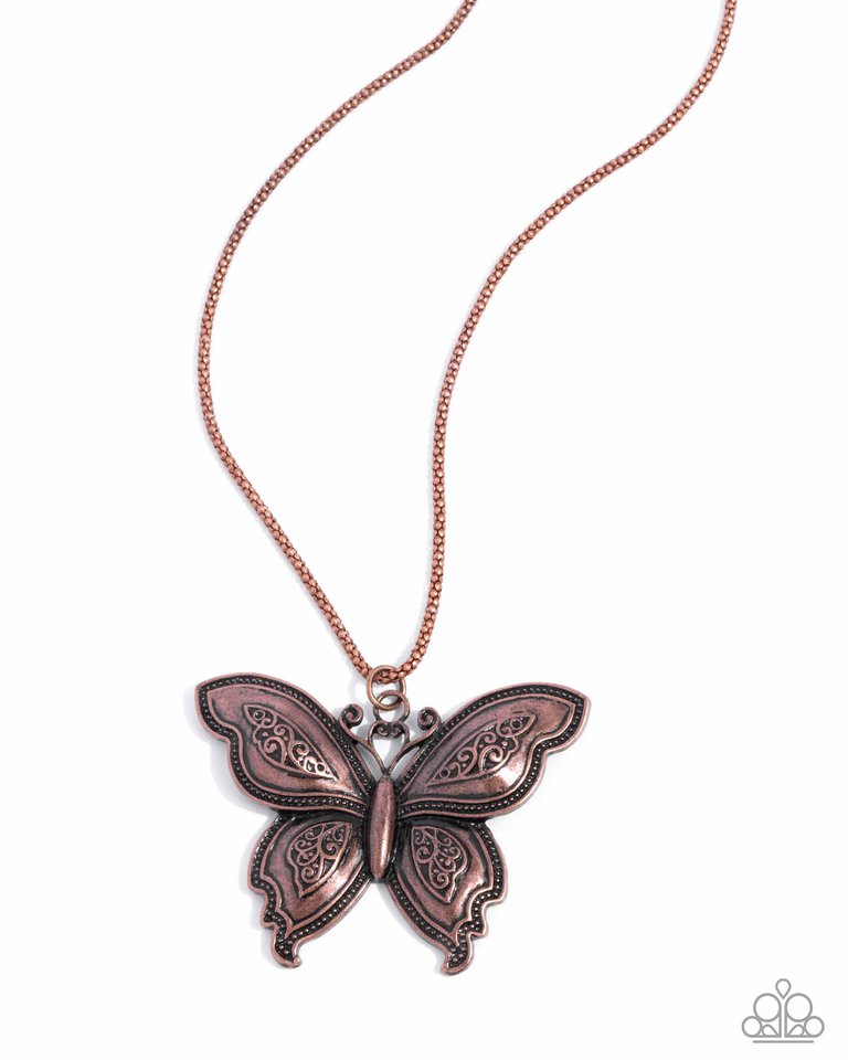 Aerial Attraction - Copper - Paparazzi Necklace Image