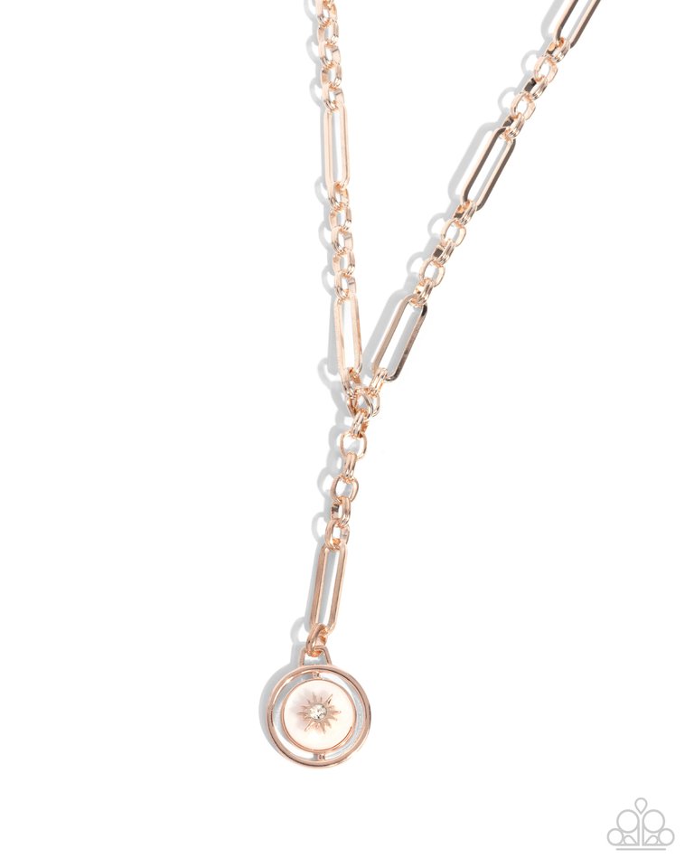 Falling For A Shooting Star - Rose Gold - Paparazzi Necklace Image