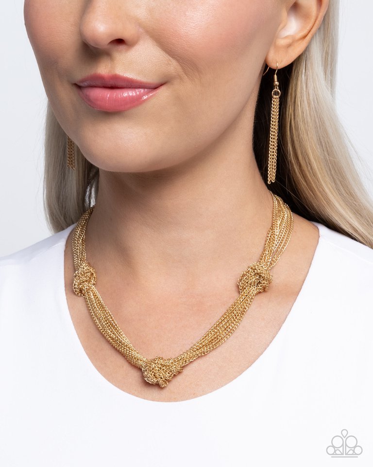 Copious Command - Gold - Paparazzi Necklace Image