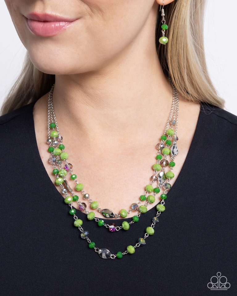 Radiantly Rich - Green - Paparazzi Necklace Image