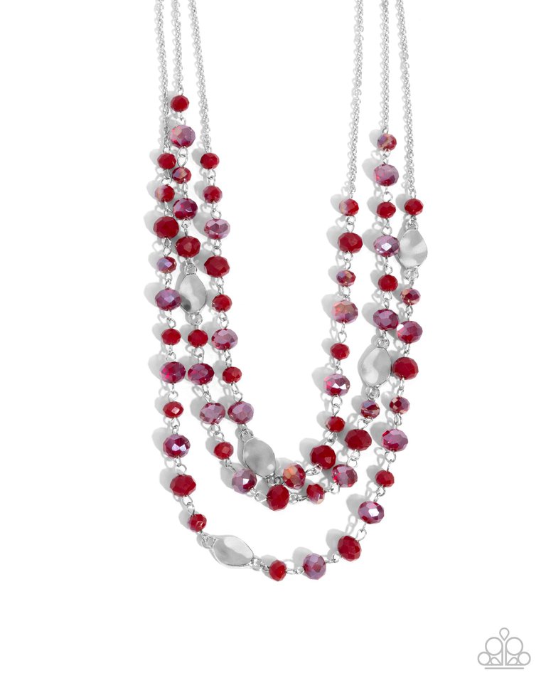 Radiantly Rich - Red - Paparazzi Necklace Image