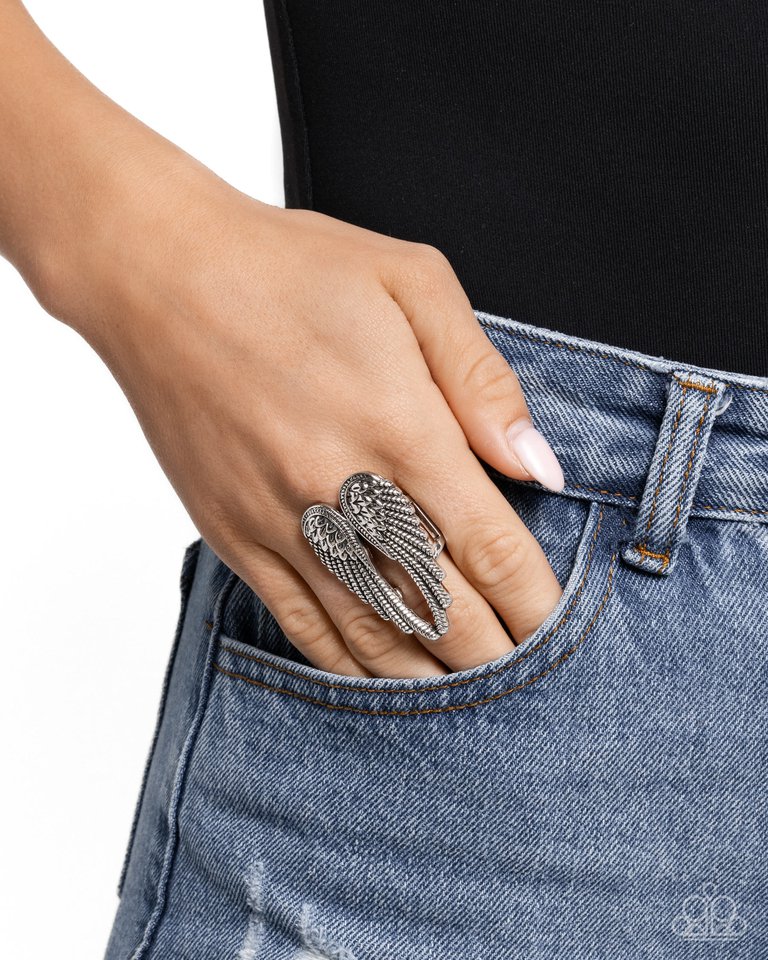 Angelic Actress - Silver - Paparazzi Ring Image