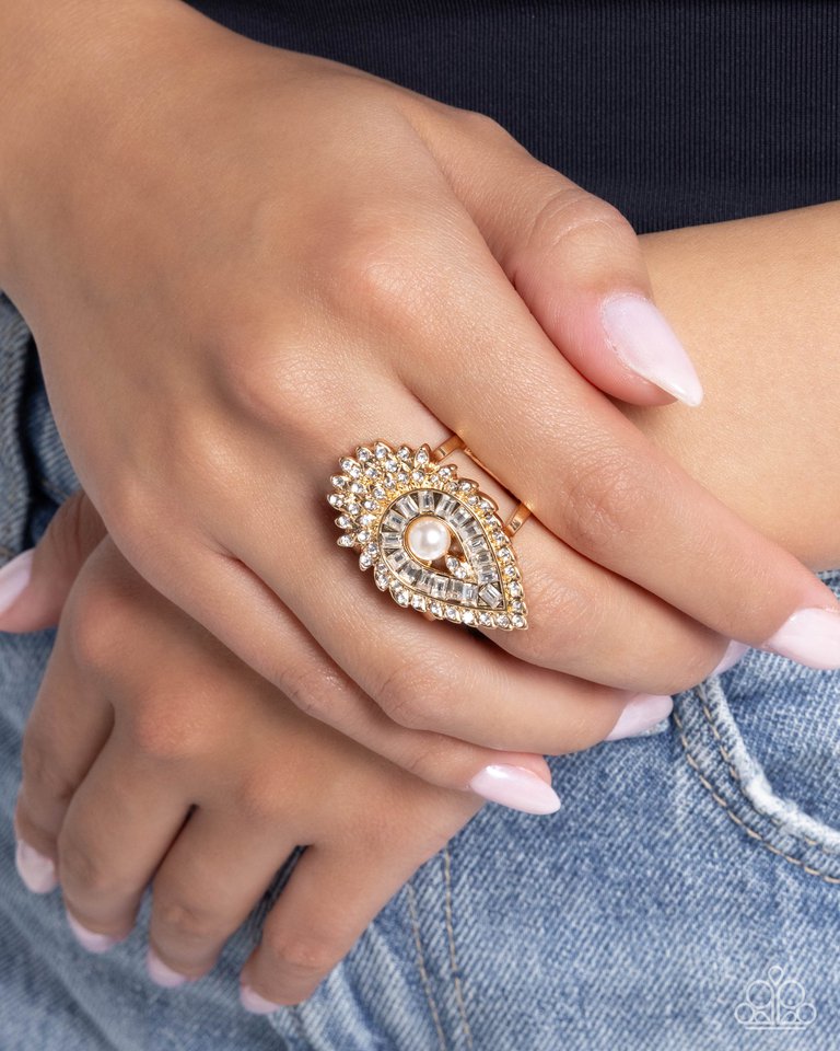 Consistent Charm - Gold - Paparazzi Ring Image