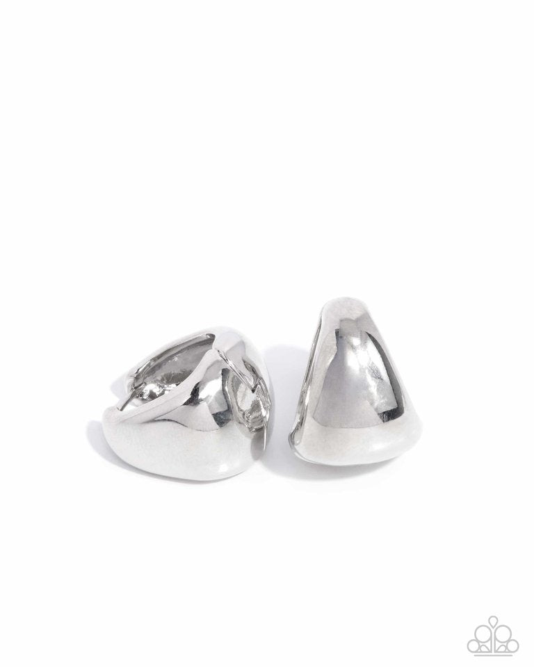 Thick as Thieves - Silver - Paparazzi Earring Image