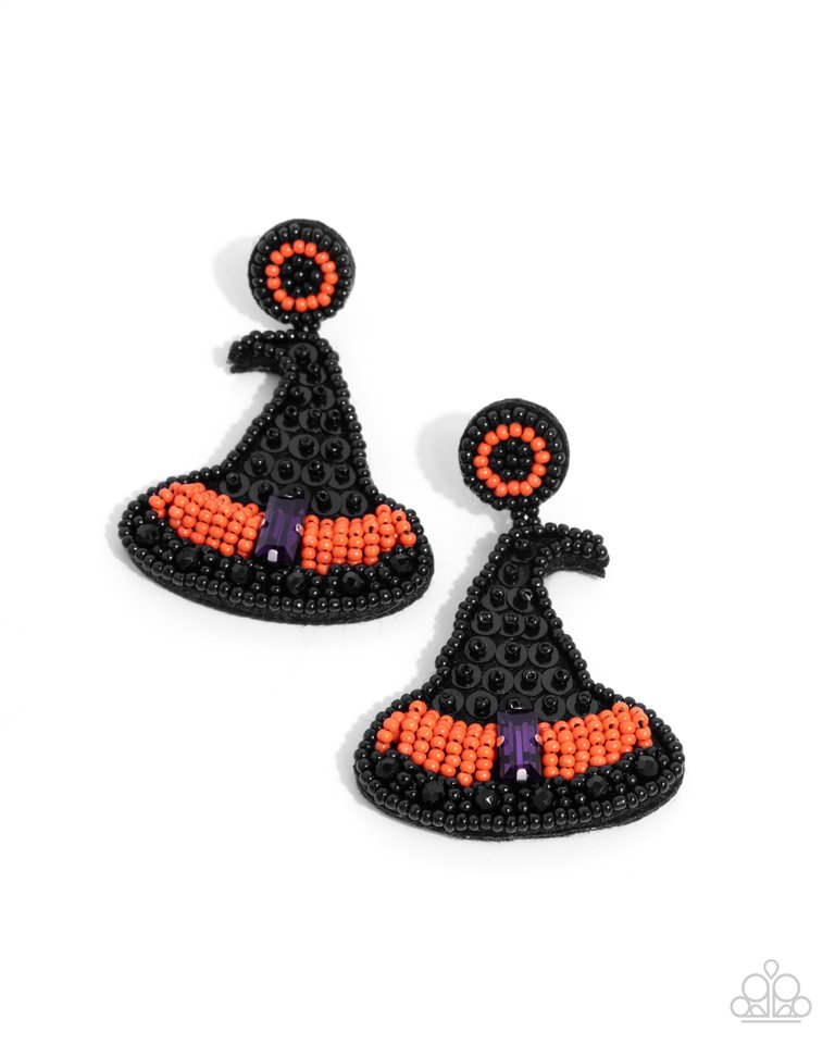 Witch Hunt - Black - Paparazzi Earring Image