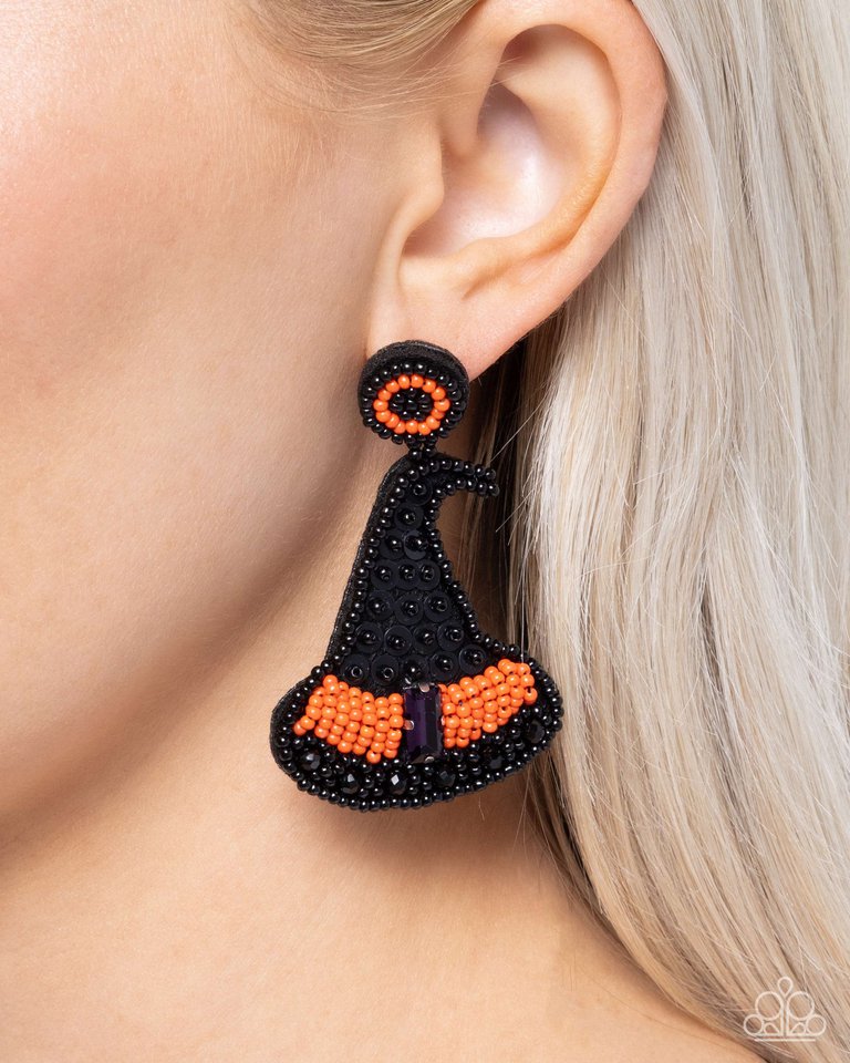 Witch Hunt - Black - Paparazzi Earring Image