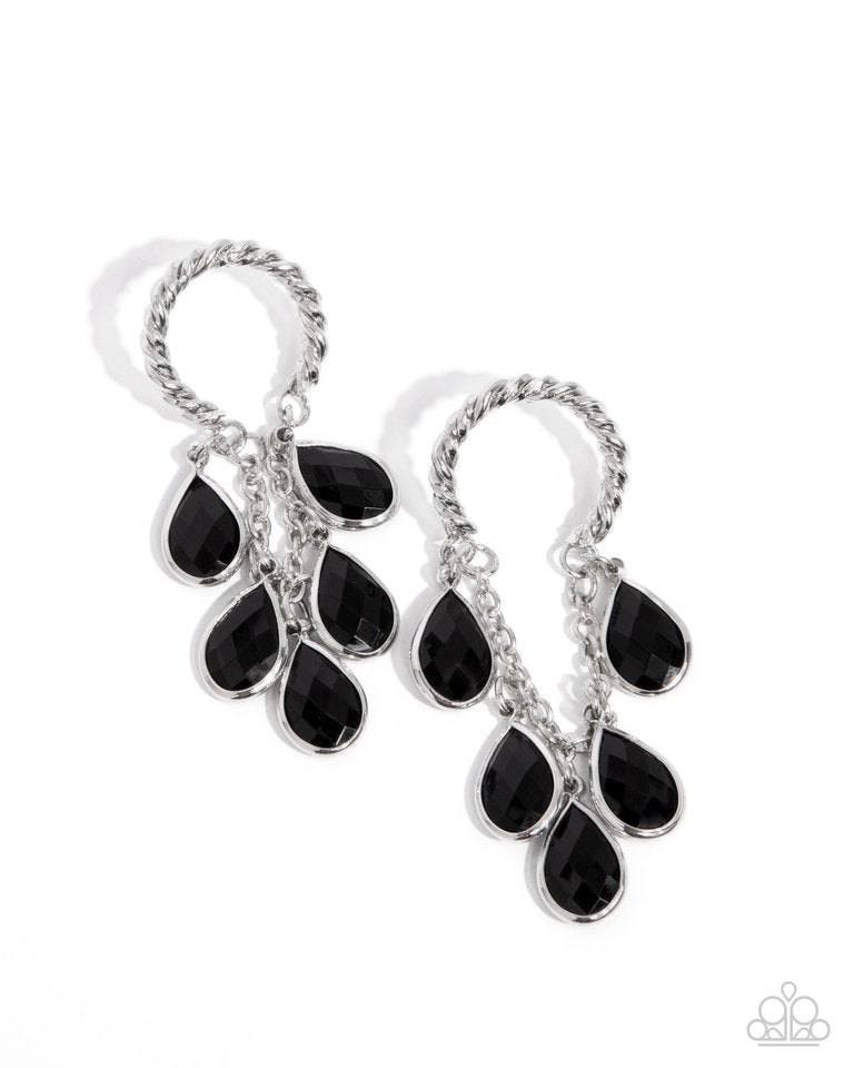 Highest Grade - Black - Paparazzi Earring Image