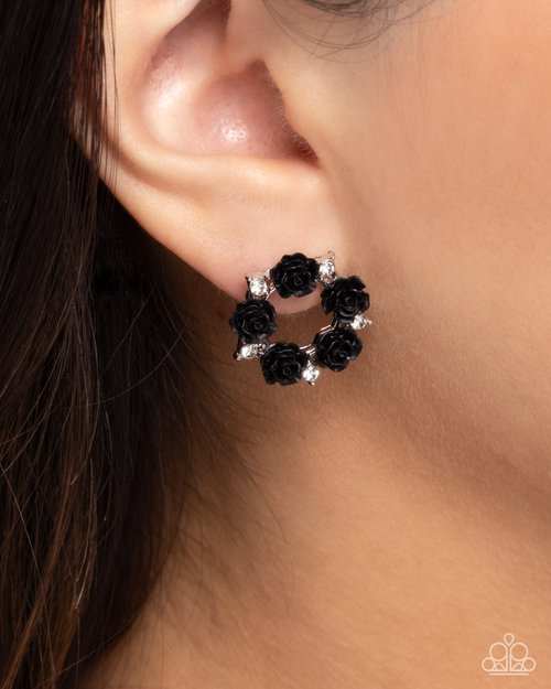 Grace Personified - Black - Paparazzi Earring Image