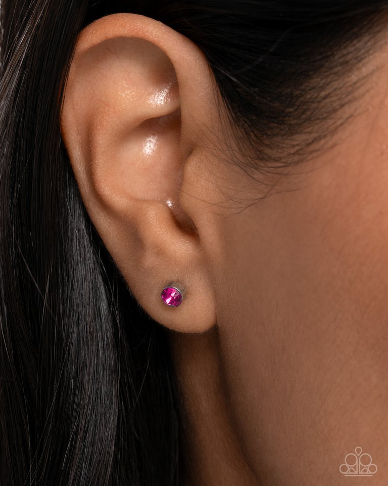 Logical Light - Pink - Paparazzi Earring Image