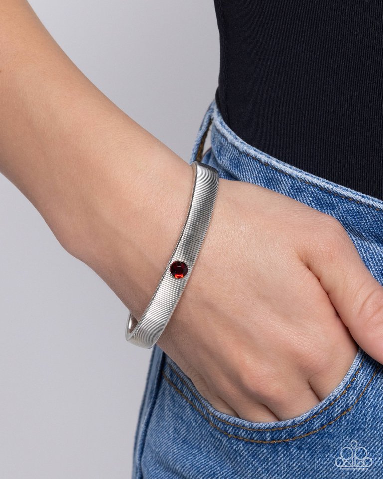 Surprising Solo - Red - Paparazzi Bracelet Image