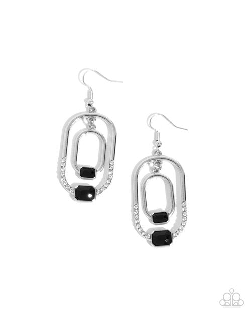 Matching Magic - Black - Paparazzi Earring Image