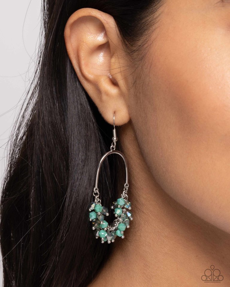 Chandelier Check - Green - Paparazzi Earring Image