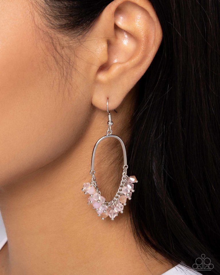 Chandelier Check - Pink - Paparazzi Earring Image