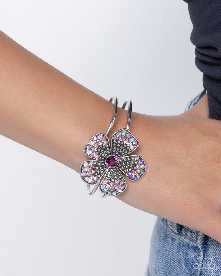 Bedazzled Bloom - Purple - Paparazzi Bracelet Image