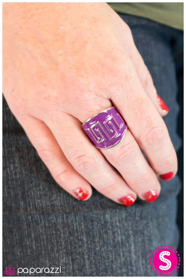 Paparazzi Ring ~ Aztec Heir - Purple