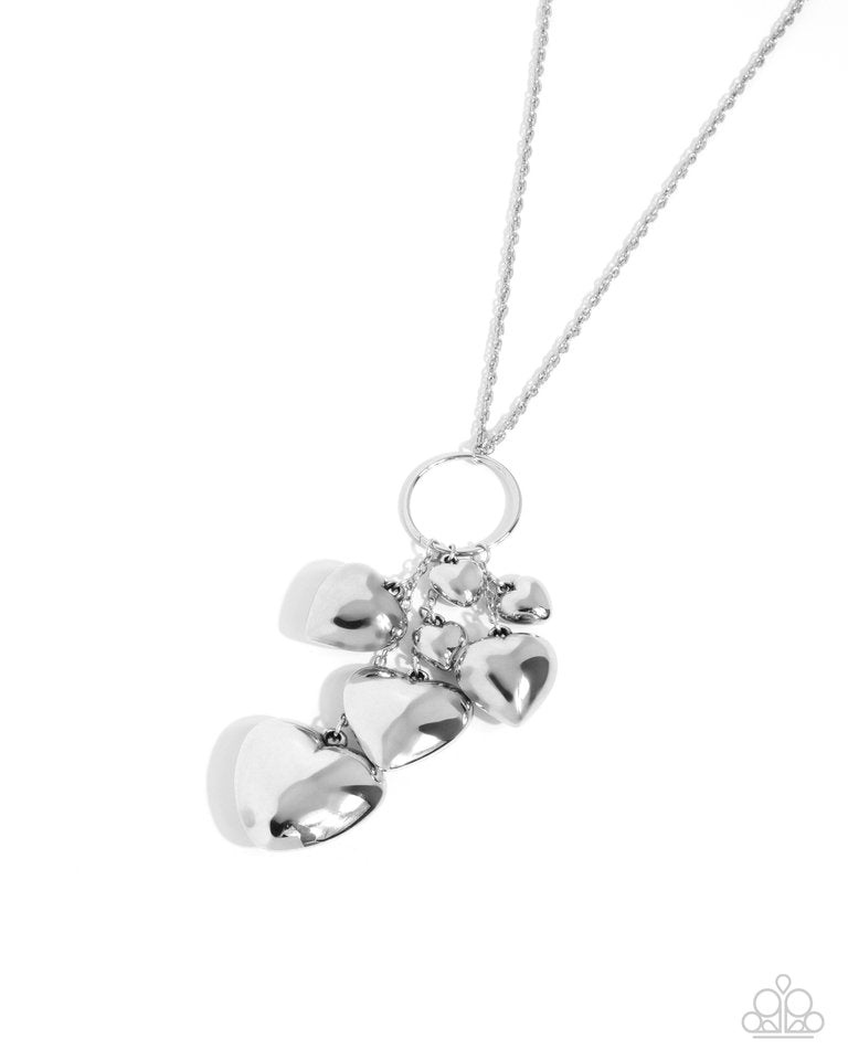 Heart Haul - Silver - Paparazzi Necklace Image